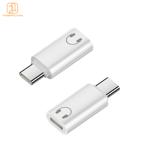 Adaptateur <span class=keywords><strong>convertisseur</strong></span> 8 broches vers USB femelle vers Type-C mâle blanc pour ordinateur portable, écouteurs, appels audio, jeux et écoute de musique - Product Image 2