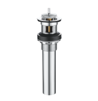 Accessoires de salle de bain modernes, drain en chrome, valve click-clack avec tuyau de vidange