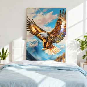 Pintura Decorativa LED para Entrada, Arte Mural de Animales, Pintura de Águila para Sala de Estar, Pintura de Porcelana de Cristal para Entrada, Venta al Por Mayor - Product Image 2