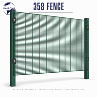 Clôture de sécurité 358 en acier thermolaqué, panneau de grillage soudé anti-escalade pour périmètre de base, en plastique robuste et durable