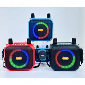 2 Mic altoparlante Karaoke altoparlante portatile microfono senza fili cambia voce colorato LED luce cantare per la casa dei bambini adulti - Product Image 1