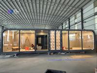 Maison Modulaire Préfabriquée Conteneurisée Moderne Personnalisée en Usine, Type Cabine Apple, Capsule Spatiale Mobile avec Salle de Bain, Cuisine, Salon et Chambre à Coucher