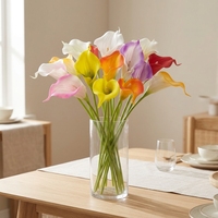 Fleur artificielle Calla Lily à toucher réel, tige unique, fausse lys, décoration de vase pour mariage, maison, table à manger