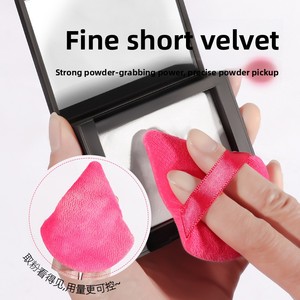 Esponja Cosmética Triangular de Terciopelo de Algodón con Logotipo Personalizado, para Polvo Suelto, Base de Maquillaje, Herramienta Suave para Maquillaje Facial - Product Image 4