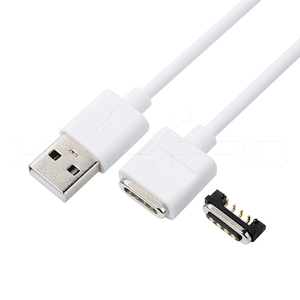 Cable de Carga Magnético USB 4 Pogo Pin con Conector M511 para Dispositivos Portátiles, Electrónica Médica e IoT - Product Image 3