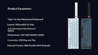 Clavier mécanique TAIDU K660 Fashion, disposition 60%, blanc et noir, filaire, éclairage bleu glace