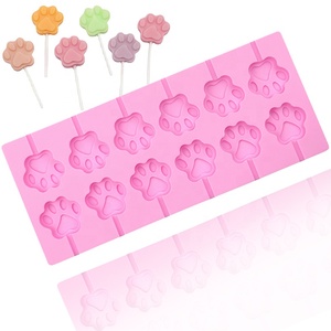 <span class=keywords><strong>Moule</strong></span> à sucettes en silicone en forme de griffes de chat à 12 cavités, pour bonbons durs et chocolat, <span class=keywords><strong>sans</strong></span> bâtonnets - Product Image 1