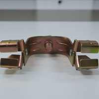 Collier de fixation double tube en acier au carbone galvanisé pour cloison, clôture et garde-corps (métrique)