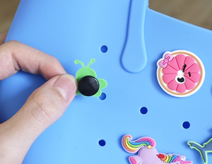 어린이용 실리콘 키백 컬러풀 핸드헬드 비치 모바일폰 수납 PVC 라이닝 오픈 DIY 워킹 엄마 가방용 - Product Image 6