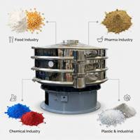 Kreisförmiges Vibrationssieb aus Edelstahl 1000mm 4-500 Mesh 0,5-5 Tonnen Kapazität Chemikalienpulver-Sortierung Hocheffizient mit ABB-Motor