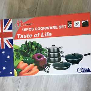 Ép Nhôm Không Dính Bột <span class=keywords><strong>Cookware</strong></span> 16 Cái Bộ Cho Nhà Bếp Soong/Wok Pot/Frying Pan - Product Image 6