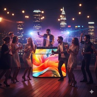 Nouvelle Façade LED Courbe Portable P2.5 à Densité de Pixels Personnalisée Fumashi pour Cabine DJ, Haute Clarté, pour Divertissement Intérieur