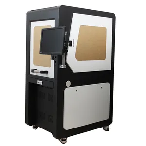 3D enclosed fiber laser marking and engrave machine 30W 50W 60W MOPA with auto focus cyclops camera 3D relief