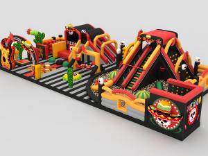 Thương mại ngoài trời lớn Inflatable thiết bị giải trí bouncy trò chơi trả lại nhà trở ngại sân chơi phiêu lưu công viên - Product Image 6