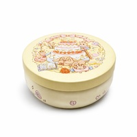 Boîte en métal ronde en forme de tambour 85*39mm, personnalisée, gaufrée, pour bonbons, biscuits, emballage alimentaire, conteneur cadeau