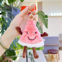 Mini Pluche Fruit Pluche Speelgoed Watermeloen Mandarijn Durian Komkommer Fruit Pluche Gevuld Speelgoed Sleutelhanger Pluche Fruit Pluche Charm