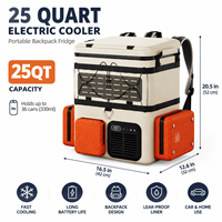 Sac à dos réfrigérateur moderne personnalisé, résistant à l'eau, avec maintien de la glace pendant 5 jours pour le camping, glacière à compresseur