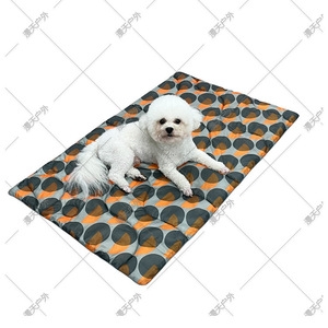 Pet Travel Sleeping Mat Geometric Print Rectangle Dog Car Seat Cushion Outdoor Camping Pad Fabric <b>Hand</b> <b>Wash</b> - Product Image 4