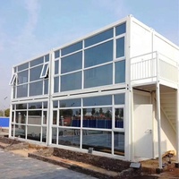 Maison préfabriquée en conteneur de luxe à deux étages, décorative et bon marché, à vendre