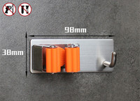 304 acier inoxydable auto-adhésif mural vadrouille balai supports salle de bain support de rangement vadrouille Clip support cintre