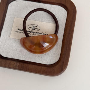 Élastique à cheveux en acétate coréen, motif léopard incurvé, bandeau élastique, accessoire pour cheveux - Product Image 5