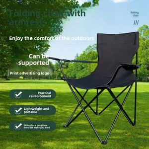 Sillón Portátil Ligero Transfronterizo con Reposabrazos, Tela Oxford 600D, Acero al Carbono, Plegable, Personalizable, Muebles de Exterior para - Product Image 4