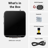 Carte de développement ESP32-S3 avec écran LCD de 1,69 pouces, caméra, kit de vision IA et de commande vocale, carte IoT programmable avec micro et haut-parleur pour l'éducation STEM