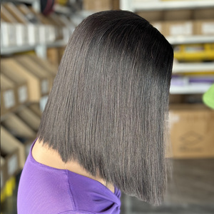 Perruque Lace Front 10 Pouces 4x4 en Cheveux Humains Vierges Remy, Dentelle HD Transparente, Pré-Pluckée, Ligne de Cheveux Naturelle - Product Image 4