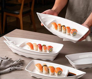 <span class=keywords><strong>Vajilla</strong></span> de <span class=keywords><strong>Melamina</strong></span> Creativa al por Mayor, Plato de Sushi en Forma de Barco, 100% <span class=keywords><strong>Melamina</strong></span>, Plato de <span class=keywords><strong>Melamina</strong></span> Estilo Japonés - Product Image 1