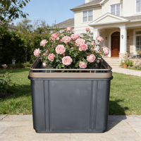 Jardinières carrées en acier galvanisé, durables, anti-corrosion, pour l'intérieur et l'extérieur, avec revêtement en poudre, pour la plantation à domicile