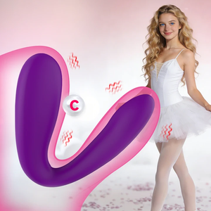 S-hande Mini U şekli giyilebilir vibratör klitoris ve Anal kadın yetişkin seks oyuncakları çift titreşim yetişkin seks oyuncak toptan - Product Image 2