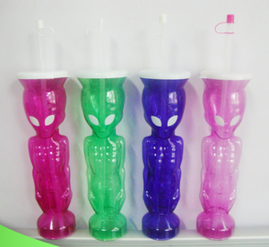 700ml/1000ml Récipients en plastique à long cou Cocteles Las Vegas <span class=keywords><strong>Tasse</strong></span> en plastique Dispos Slushy Boissons infusées aux fruits Slash Cup pour événement - Product Image 3