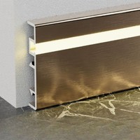 Plinthe LED en aluminium standard, spécifications uniformes pour les entreprises de construction et d'ingénierie