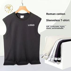 Camisetas Deportivas de Algodón para Hombre, Personalizadas con Logotipo de Fábrica, Sin Mangas, para Gimnasio, Atletismo, Running, Corte Holgado - Product Image 2