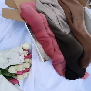 Hot Sale Ombre Gradient Ethnic <b>Bandana</b> Rayon Modal Hijab and Shawl Lightweight Breathable Woven Cotton Bamboo Modal <b>Bandana</b> - Product Image 5