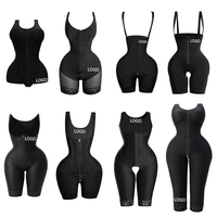 Vêtement de compression post-chirurgie à logo personnalisé, shapewear pour le lifting des fesses et le contrôle du ventre, Fajas Colombianas Moldeadoras pour femmes
