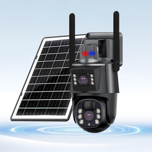 Cámara de Seguridad con Reflector Solar Económica, Visión Nocturna, Sensor CMOS, Audio Bidireccional, IP65 Impermeable, para Exteriores, con Tarjeta de Memoria 4G - Product Image 1