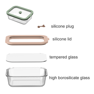 Rectangular Borosilicate Glass Microwavable Food Storage Container with <strong>Freezer</strong> Safe Dishwasher Safe Glass <strong>Lid</strong> - Product Image 5