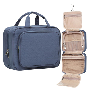 Bolsa de Aseo Cosmética Impermeable con Cierre y Logotipo Personalizado del Fabricante, Plegable, de Algodón y Poliéster, para Viajes, Organizador para Mujer - Product Image 3