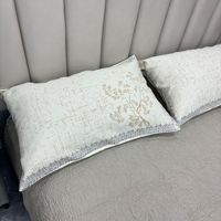 Housse de coussin carrée en jacquard moderne et confortable en chanvre, motif floral, pour canapé, simple, anti-acariens, pour la maison