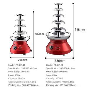 Machine commerciale à chocolat 4/5/6/7 couches pour fontaine à chocolat Machine à cascade chauffante Machine à enrober le chocolat - Product Image 4