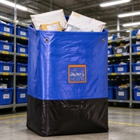 Sac de transit en plastique PE avec cordon de serrage pour entrepôt, vente en gros
