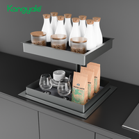 Armoire d'angle de cuisine Kangyale avec panier élévateur automatique pour épices et condiments