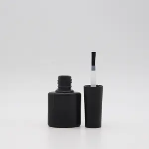 OEM Custom Private Label 8ml Black Matte Shiny Gel Nail Polish Plastic Bottle Empty Drawing Glue Bottle