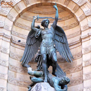 Fusione esterna personalizzata di scultura femminile angelo bronzo e statua dell'ala - Product Image 5