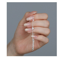 Bracelet Cœur Minimaliste en Argent Pur S999 avec Zirconium pour Femme – Vente en Gros Usine – Cadeau d'Été 2025 – Accessoire de Mode pour Fête