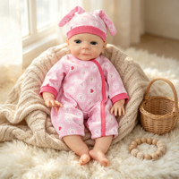 Poupées reborn en silicone solide de 16 pouces, corps entier, réalistes, nouveau-né, bébé réaliste, poupées de bébé fille avec un ensemble d'accessoires