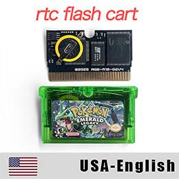 Cartouche de jeu USA Version Emerald Legacy RTC Flash Cart Real Time Clock pour console vidéo GBA - Cartouche ROM Hack Anglaise - Product Image 2