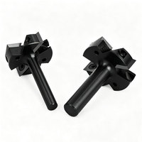 Jeu de fraises à insert carbure indexables pour fraisage de fond et rainurage, pour le travail du bois CNC, inserts remplaçables à 4 faces de 1/2 pouce