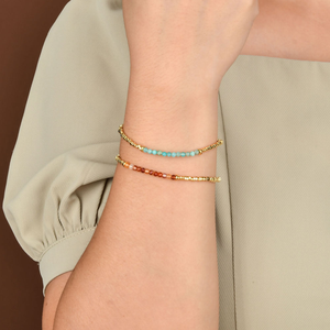 Bulk Supply Amazonite Lapis Lazuli 4mm Beaded <b>Bracelet</b>, Gold Spacer Jewelry for Boutiques & Mother's Day Gifting - Product Image 6